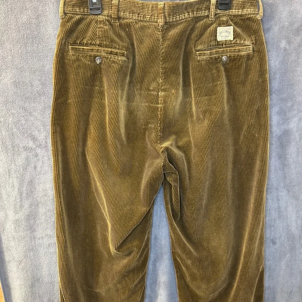 VTG Polo Ralph Lauren Corduroy Pants Mens 33x31 Brown Pleated Made in USA